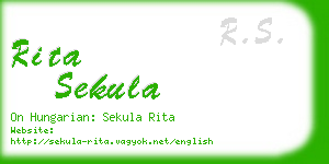 rita sekula business card